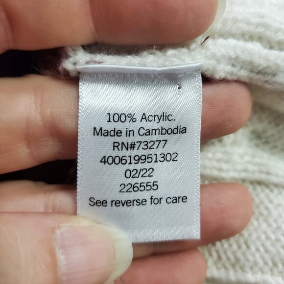 SO Womens Striped Cable Knit Cropped Sweater Vest Size M V Neck Tennis Preppy - Picture 4 of 9